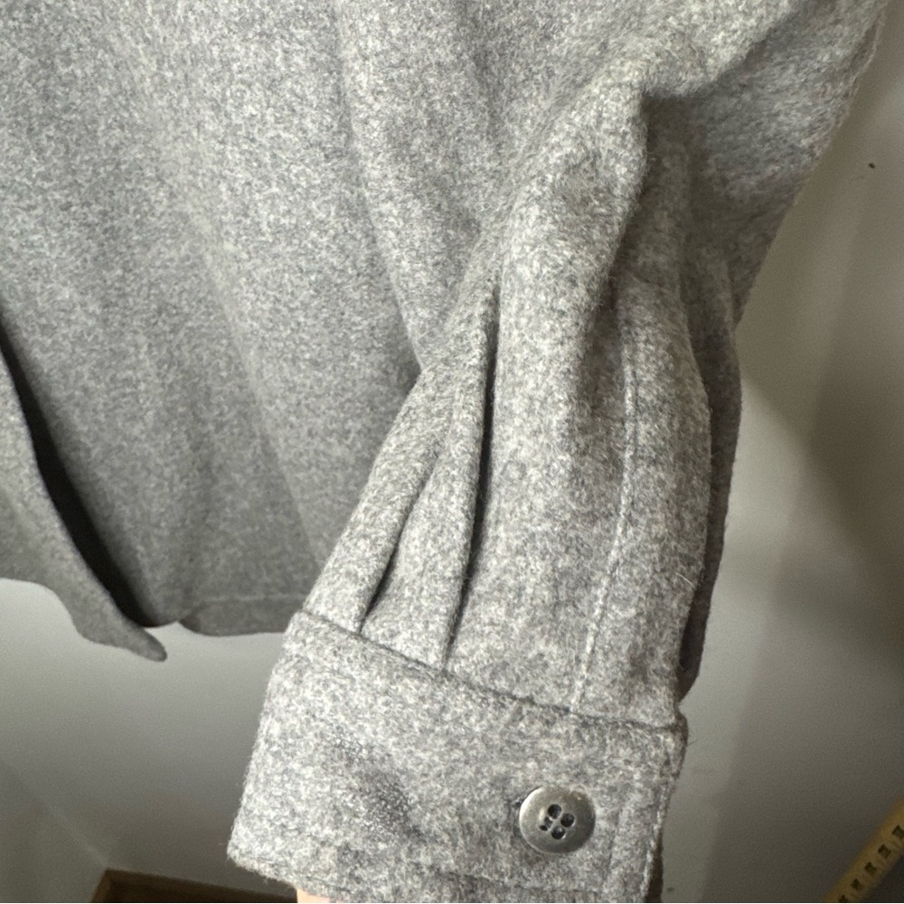 Gray Embroidered Button-Up Shirt - image 6